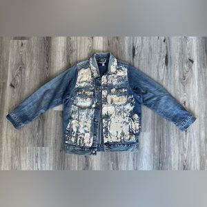 American Rag Silver Paint Denim Jacket